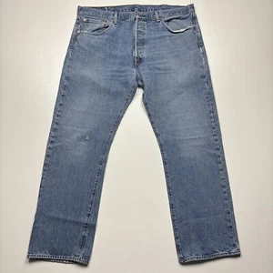 Levi’s 501 Jeans Men’s 38x30 Original Fit Button Fly Blue Denim - Picture 1 of 7