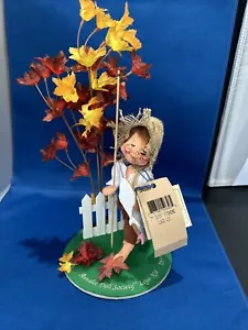 1995 96 Annalee Doll Society Logo Kid Goin' Fishing Herbst Autumn MADE IN USA - Bild 1 von 8