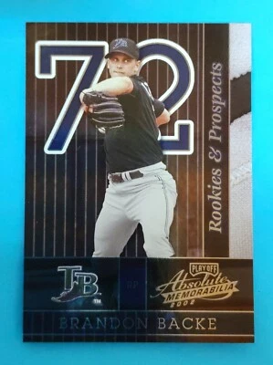 2002 Playoff Absolute Memorabilia #174 Brandon Backe Rookie RC 144/1000 - Image 1 of 2