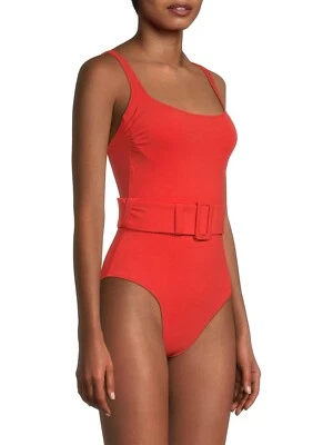 *SALE* EVARAE Cassandra One Piece Belted Swimsuit Flame Scarlet UK 6/14/16 - Tag - Image 1 of 4