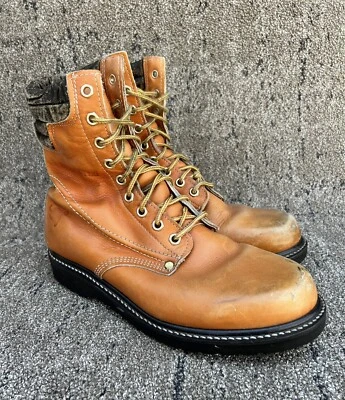 Botas de trabalho masculinas Texas Steer 46935 couro isolado resistente a óleo 9,5 E tamanho EUA - Imagem 1 de 4