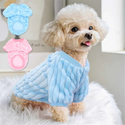 Ropa para gatos perros cachorro calentador ropa suave polar ropa para mascotas conjunto vestido lo último Foto 1 de 4