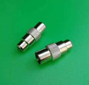 (2 PCS) PAL/IEC Male to RCA Female Connector - USA Seller  - Picture 1 of 2