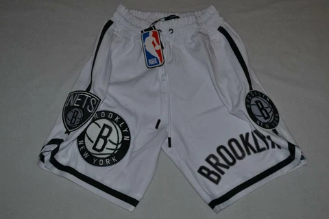 PRO STANDARD BROOKLYN NETS LOGO WHITE MENS SHORTS ALL SIZES NEW Cover
