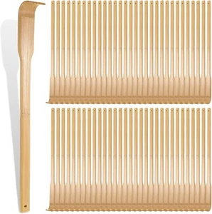 Traditional Bamboo Back Scratcher Set - 50 Handmade Massagers for All Ages - Picture 1 of 9