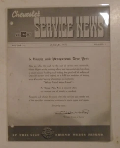 Chevrolet Service News January 1937 Vol. 11  No. 1 - Picture 1 of 2