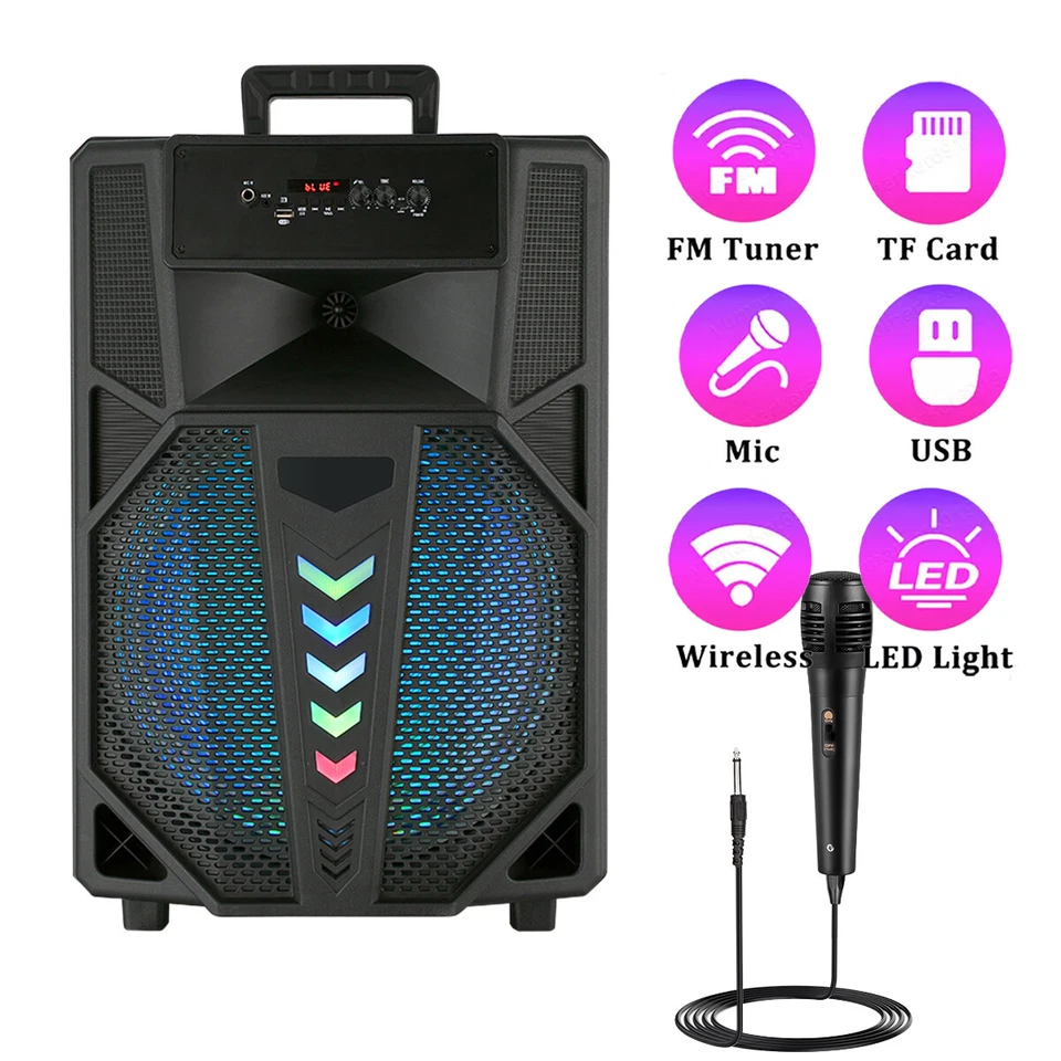 15 INCH Portable Party Bluetooth Speaker with MIC/Remote USB/TF/AUX/FM Radio/TWS - Image 1 of 1