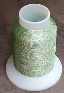 Metallic Embroidery Thread Lt. Green, 1000yds - Picture 1 of 5