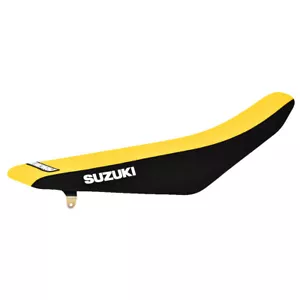 2018-2024 Suzuki RMZ 450 Enjoy MFG SEAT COVER BLACK YELLOW GRIPPER #163 LOGO - Picture 1 of 5