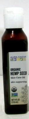 Aceite para el cuidado de la piel de semilla de cáñamo orgánico Aura Cacia, 118 ml / 4 fl. oz. Nuevo/Sellado Foto 1 de 4
