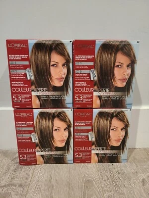 4 x Color de cabello L’Oreal Couleur Experte Express 5,3 marrón dorado medio Foto 1 de 3