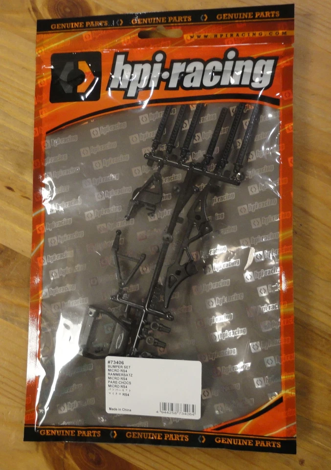 HPI Racing 1/18th Scale Bumper Set, Black/Micro RS4 HPI73406 - Image 1 of 1