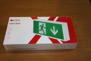 Xcite 5W LED Emergency Maintained Exit Box with Arrow Down Legend - Picture 1 of 2