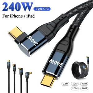 PD 240 W USB Tipo C a Tipo C Ricarica Rapida Caricatore Cavo Dati per iPhone 15 iPad - Foto 1 di 15