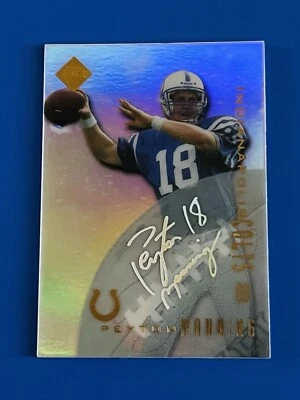 1998 Edge Authentic Peyton Manning Colts Translucent Rookie Card #NNO; #d /6000 - Image 1 of 2