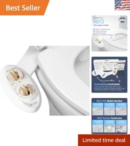 Bidé dorado a presión de agua ajustable con boquillas dobles - higiénico y fácil instalación - Imagen 1 de 11