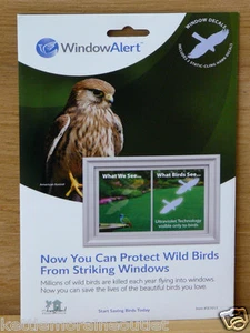 Calcomanías de halcón transparentes alerta de ventana evitar golpes de ventana proteger aves silvestres - Imagen 1 de 3