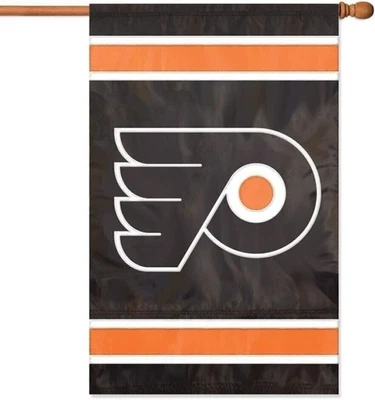 Philadelphia Flyers House Banner Flag Applique Embroidered Double Sided 44x28... - Image 1 of 2