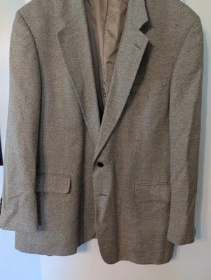 Abrigo Blazer Deportivo Oak Creek Para Hombre Tweed 2 Botones Espiga 46L Seda Lana Lino Foto 1 de 4