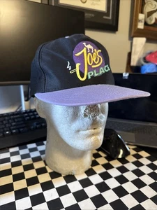 Gorra gorra vintage Camel Cigarettes Joe’s Place promoción púrpura negra con cierre a presión - Imagen 1 de 10