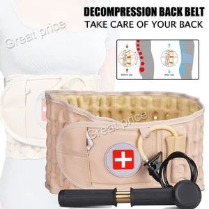Spine Decompression Cintura Air Trazione Lombare Support Schiena Sollievo Dolore - Imagen 1 de 18