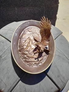 Placa en relieve de bronce firmada por Wally Shoop Eagle Come Fly With Me 1978 214/2500 - Imagen 1 de 11