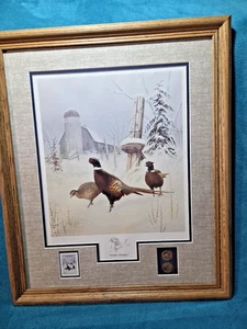 Faisanes "Winter Wonder" 1990 Edición Limitada Coleccionista Firmado por Leo Stans - Imagen 1 de 8