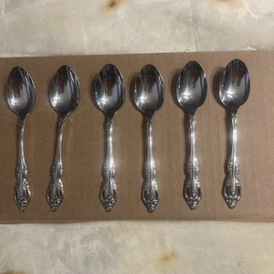Oneida Brahms Community Teaspoons Stainless 6in Flatware Silverware Set Of 6 - Picture 1 of 19