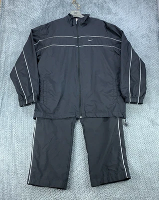 Conjunto de chándal vintage Nike para hombre grande negro cortavientos Y2K chaqueta activa pantalones Foto 1 de 4