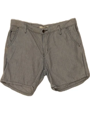 LEVI'S Womens Chino Shorts W30 Medium  Blue Pinstripe Cotton FK08 - Image 1 of 4