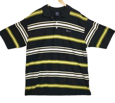 Vintage Kani Gold Stripped Polo Shirt Men’s Size XL Y2K - Image 1 of 4