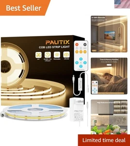 Indoor Lighting COB LED Strip Lights 32.8ft Warm White - Picture 1 of 11