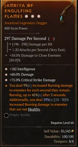 1Hand Dagger Sorc 3GA Season 10 SC D4 PS5 Xbox - Picture 1 of 1