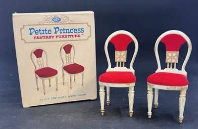 Juego de 2 sillas de comedor vintage Petite Princess para invitados casa de muñecas 4414-9 150 A LSX Foto 1 de 4