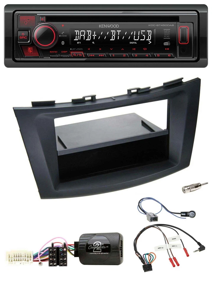 Kenwood Lenkrad CD USB Bluetooth DAB Autoradio für Suzuki Swift Sport ab 2011 sc - Bild 1 von 4
