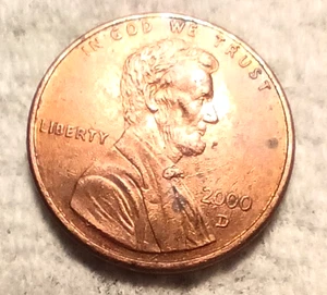 2000 D Penny Error 1 cent . No / faint FG not 69 or 70 - Picture 1 of 4