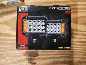 TRUX 4″ Cube LED Work Lamps with Amber Strobe Function (Pair) – Spot & Mount - Picture 1 of 6