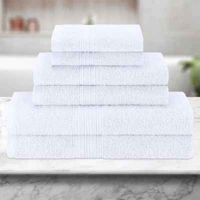 Juego de toallas de baño de 6 piezas de algodón sostenible ecológico Foto 1 de 4