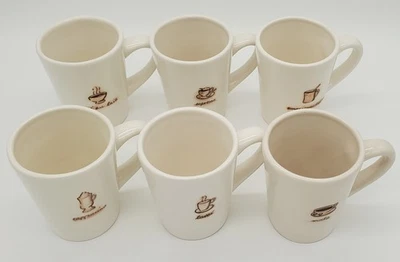 Williams-Sonoma Juego 6 Tazas de Café Mocha Latte Espresso Café Au Lait Cappuccino+ Foto 1 de 4