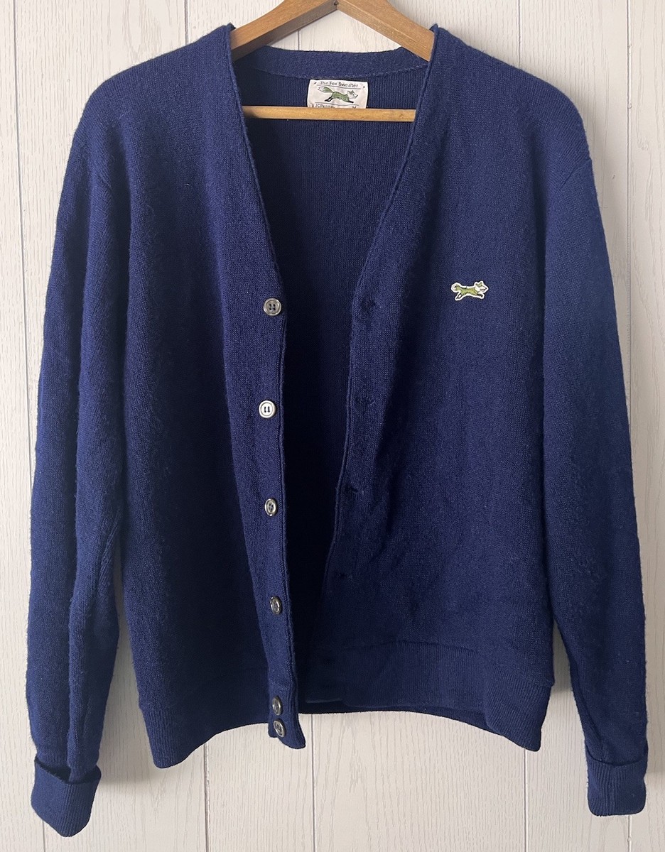 JCPenney The Fox Sweater ネイビー M JC Penney」「The fox Sweater」ネイビー カーディガン - 古着屋