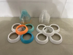 Tommee Tippee Babyflasche Teile Ringe Kappen ohne Brustwarzen Sie wählen Posten 5 Stück - Bild 1 von 9