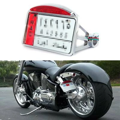 Luz trasera con soporte de matrícula de montaje en eje lateral para motor Chopper Honda Fury Foto 1 de 4