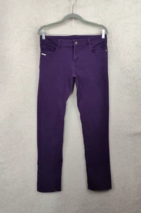 Miss Tina Girl Pants 10 Purple Cotton Blend Mid Rise Straight Leg Regular Fit - Picture 1 of 20