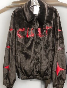 CULT OF INDIVIDUALITY Polar Fleece Jacket Sz L/Black w/Red Embroidery (NWT) - Picture 1 of 6