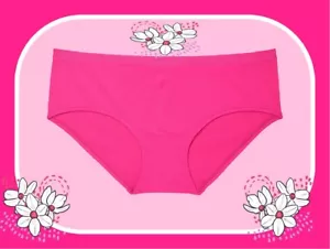 XL Hot Bold Bright Pink Seamless Victorias Secret PINK Hipster Hiphugger Pantie - Picture 1 of 12