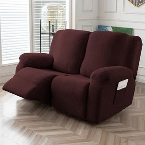 Recliner Loveseat Cover Stretch Couch Covers Sofa slipcover for 2 Seat Reclining - Picture 1 of 60