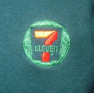SEVEN-ELEVEN lrg polo 7-11 de colección uniforme de empleado años 90 bordado Big Gulp - Imagen 1 de 2