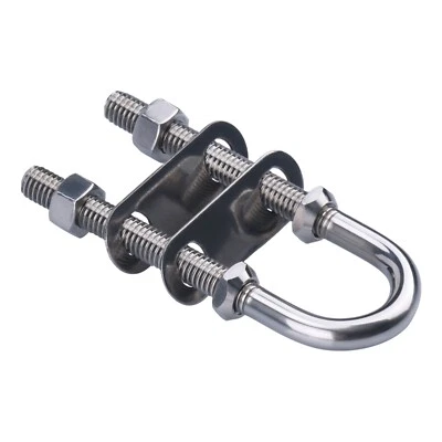 BAYSUN Marine 316 Stainless Steel Boat Stern Bow Eye Tie Down U Bolt 4" with Screws