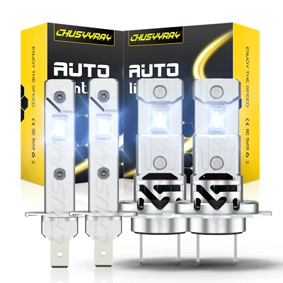 H1 H7 LED Headlight Bulbs 6000K White For Ducati Monster 696 2008-2014 - Image 1 of 4