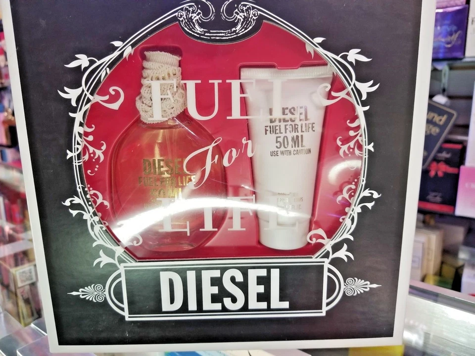 DIESEL Fuel For Life EDP + Loción Corporal 1.7 oz 50 ml ea. Juego de regalo de 2 piezas para mujer Foto 1 de 1